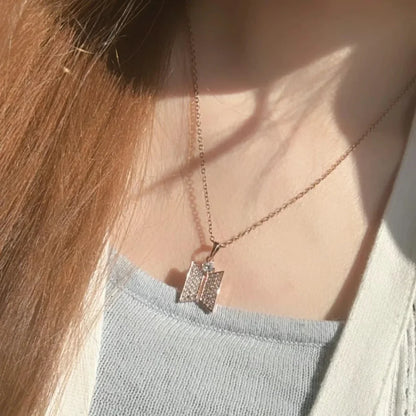 BTS Logo Diamond Necklace & Earrings 💎