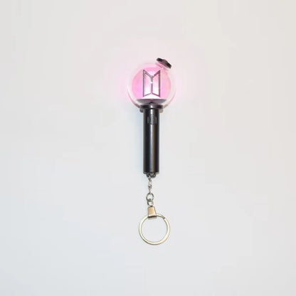 Mini K-Pop Lightstick Glowing Keychain