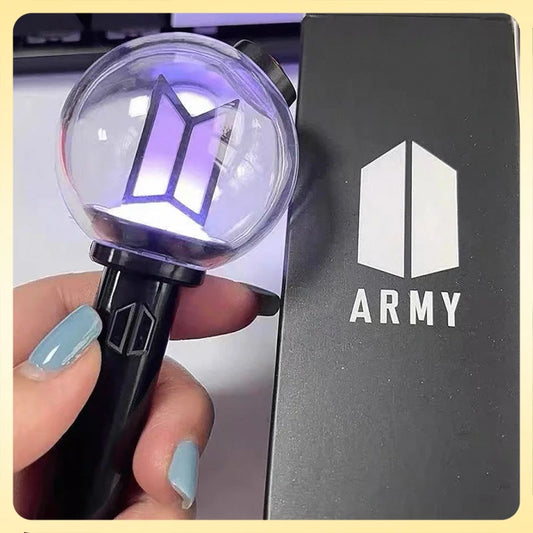 Mini K-Pop Lightstick Glowing Keychain