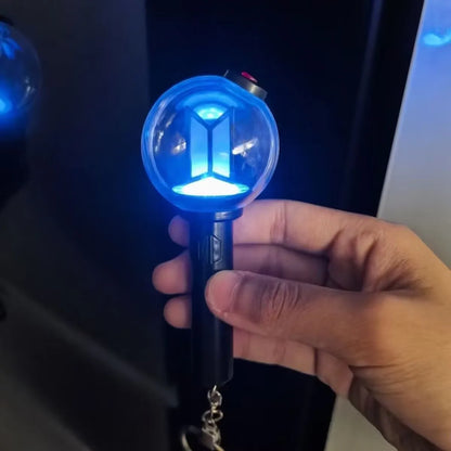 Mini K-Pop Lightstick Glowing Keychain