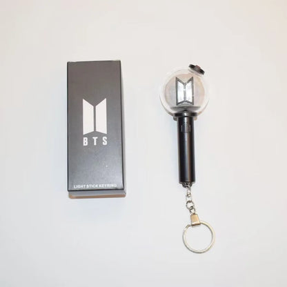 Mini K-Pop Lightstick Glowing Keychain