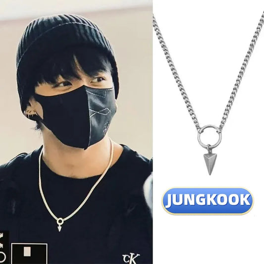 JUNGKOOK Inspired Geometric Pendant Necklace